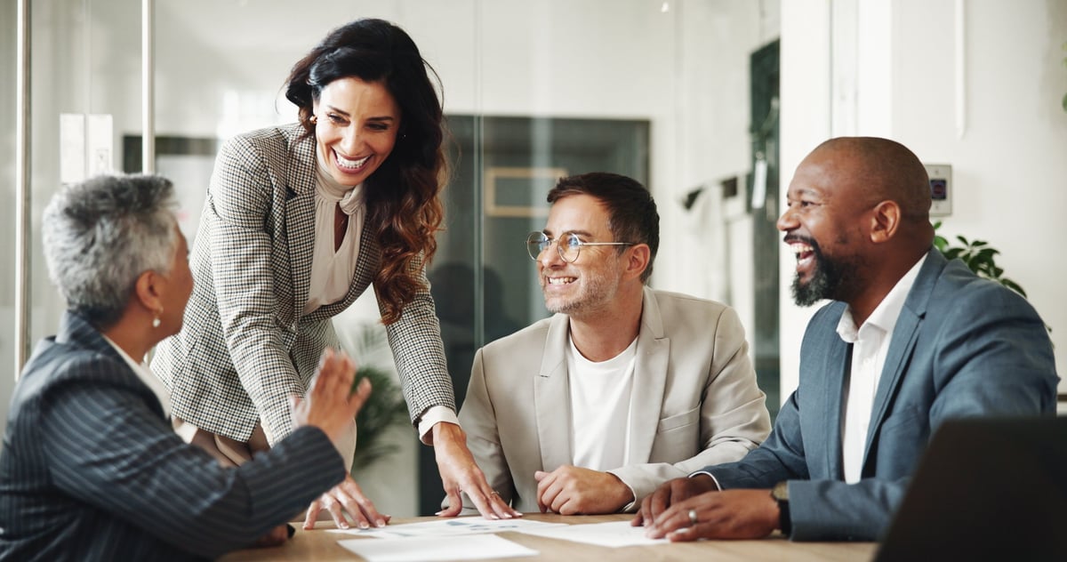 Business professionals in office meeting for finance and consulting